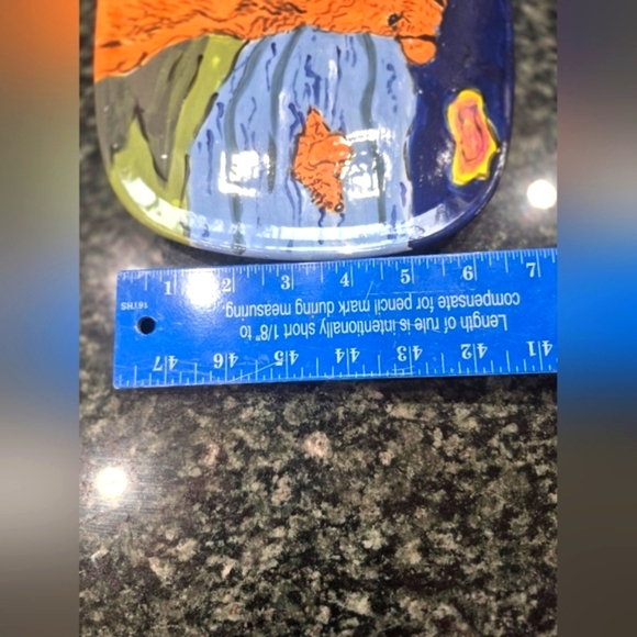 Artistic Dog-Themed Ceramic Tray By Canadian Artist Patricia Lazar - Picture 10 of 10